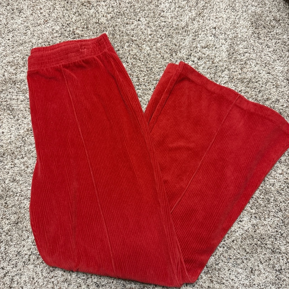 Aerie Bold Red Corduroy Pants